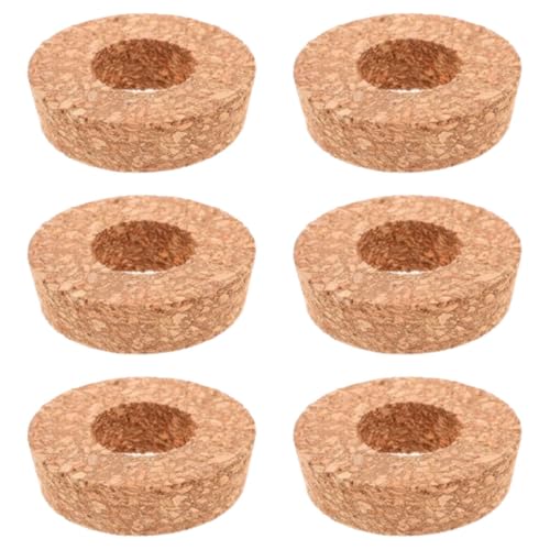 BAZEITFLOW 6 Stück Micro-landschaftsvase Kork Rund Flasche Cork Hängender Wandpflanzer Vermehrungsgefäße Ausbreitungsröhren Reagenzglasvase Zubehör Für Terrarien Terrarienset Holz Light Brown von BAZEITFLOW