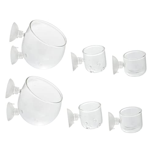 BAZEITFLOW 6 Stück Teiliges Aquarienpflanzen mit Saugnapf Aquatische Pflanzentöpfe für Süß und Blutwurmfutter und Pflanzenzucht Langlebig und Leicht zu Reinigen Aquarium Zubehör von BAZEITFLOW