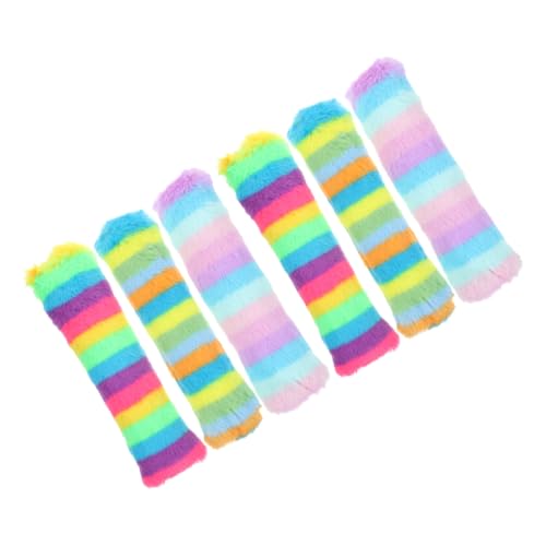 BAZEITFLOW 6 Stück Teiliges Katzenminze Bunte Plüsch Kissen Beißfestes Katzenspielzeug mit Starkem Catnip Duft Interaktives Kuschelkissen für Katzen zur Stressreduktion und Zahnreinigung von BAZEITFLOW