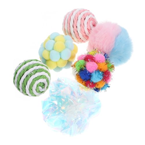 BAZEITFLOW 6 Stück Teiliges Katzenspielzeug Bunte Weiche Glockenbälle für Drinnen Interaktive Leise Haustierbälle zur Beschäftigung und Bewegung von Katzen BAZEITFLOW 6 Stück Teiliges Katzenspielzeug Bunte Weiche Glockenbälle für Drinnen Interaktive Leise Haustierbälle zur Beschäftigung und Bewegung von Katzen von BAZEITFLOW