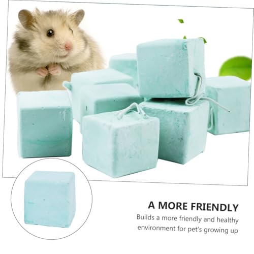 BAZEITFLOW 6 Stück Teiliges Mineral kauspielzeug für Haustiere Natürlicher Calcium mineralstein zum Zähne Schleifen Sicher und Langlebig Fördert Zahngesundheit für Hamster und Kaninchen von BAZEITFLOW