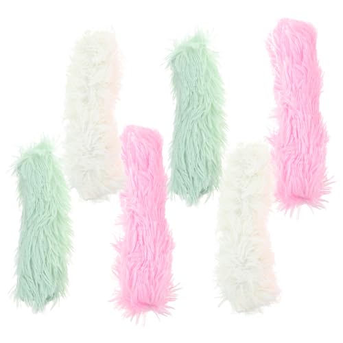 BAZEITFLOW 6Stücke Cat Chew Toys Fluffy Plush Pillows Interactive Toys for Kittens von BAZEITFLOW