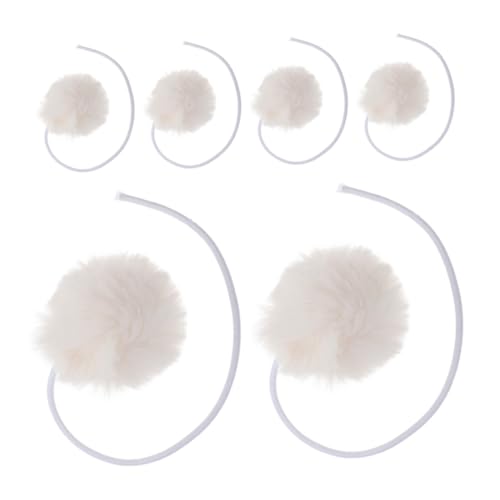 BAZEITFLOW 6pcs Katzenbaumzubehör Ersatz Spielzeugball Austauschbarer Katzenball Mit Glockenkratzen Nach Ersatzspielzeug Beige Beige von BAZEITFLOW