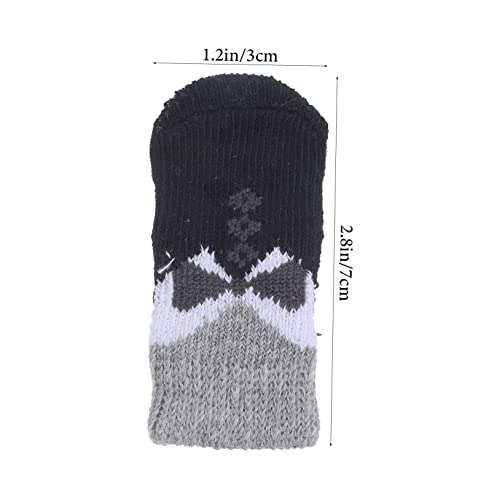 BAZEITFLOW 8 Stück Teiliges Warme Hundesocken aus Polyester Elastische Haustier Socken für Kleine bis Große Hunde und Katzen rutschfest Pfotenfreundlich Schützt vor Kälte Schnee und von BAZEITFLOW