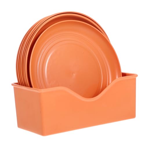 BAZEITFLOW 8-teiliges Set Futternapf Für Katzen Katzennäpfe Für Wohnungskatzen Katzenfutter Pet Feeder Katzengericht Geschirr Für Müde Katzen Katzenteller Für Nassfutter Katzenbaum Pp Orange von BAZEITFLOW