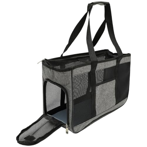 BAZEITFLOW Atmungsaktive Faltbare Katzentragetasche aus Mesh und Oxfordstoff Strapazierfähiger Haustier transportbeutel für Kleine Hunde Katzen und Kaninchen Komfortable Handtasche für von BAZEITFLOW