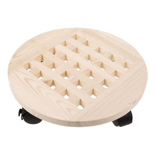 BAZEITFLOW Holz Pflanzenroller Mit Rädern Verstellbares Blumentopftablett Für Innen Und Außen Stabiler Pflanzenständer Aus Vintage-Holz rutschfeste Basis Für Große Blumentöpfe BAZEITFLOW Holz Pflanzenroller Mit Rädern Verstellbares Blumentopftablett Für Innen Und Außen Stabiler Pflanzenständer Aus Vintage-Holz rutschfeste Basis Für Große Blumentöpfe von BAZEITFLOW