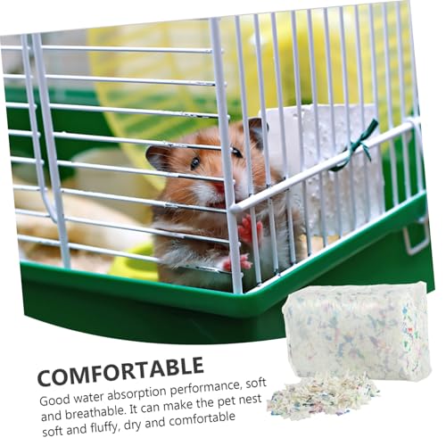 BAZEITFLOW Bunte Saugfähige Einstreu aus Papier für Kleintierkäfige Geruchsbindend und Feuchtigkeitsabsorbierend für Meerschweinchen Hamster Kaninchen und Nagetiere von BAZEITFLOW