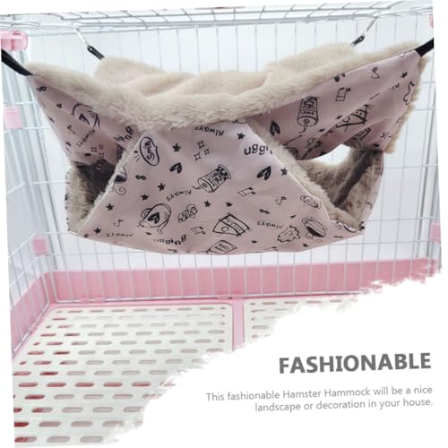 BAZEITFLOW Doppellagige Hamster hängematte für Kleine Nager Warmes Atmungsaktives Kuschelbett mit Aufhängung für Meerschweinchen Rennmäuse Eichhörnchen und Frettchen von BAZEITFLOW