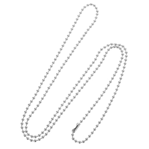 BAZEITFLOW Edelstahl Dog Tag Kette Kugelkette Langlebig für DIY Basteln Hundemarken Erkennungsmarken Schmuck Zubehör von BAZEITFLOW