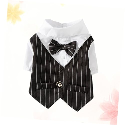 BAZEITFLOW Eleganter Haustier Hundesakko Xs Schwarz Atmungsaktiver Strapazierfähiger Party Anzug für Hunde und Katzen Festliche Hundekleidung für Hochzeit Karneval Geburtstag Bequem und von BAZEITFLOW