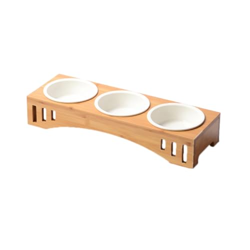 BAZEITFLOW Erhöhter Futterstation für Haustiere aus Holz Ergonomischer Katzenfutternapf mit Abnehmbaren Schalen Antirutsch Stand für Komfortables Fressen für Katzen BAZEITFLOW Erhöhter Futterstation für Haustiere aus Holz Ergonomischer Katzenfutternapf mit Abnehmbaren Schalen Antirutsch Stand für Komfortables Fressen für Katzen von BAZEITFLOW