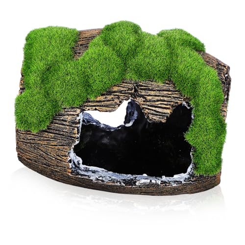 BAZEITFLOW Fisch Aquarium Dekoration Mossfass Versteck Langlebig Sicher Epmc Material Natürliche Versteck für Fische und Garnelen Großer Aquarium Schmuck von BAZEITFLOW