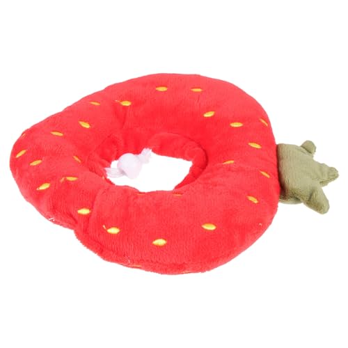 BAZEITFLOW Frucht Design Katzen Erholungskragen Bequemer Katzenkragen Operation Dekorativer Schutzkragen für Katzen Geeignet für Erholungsphase Erdbeere von BAZEITFLOW