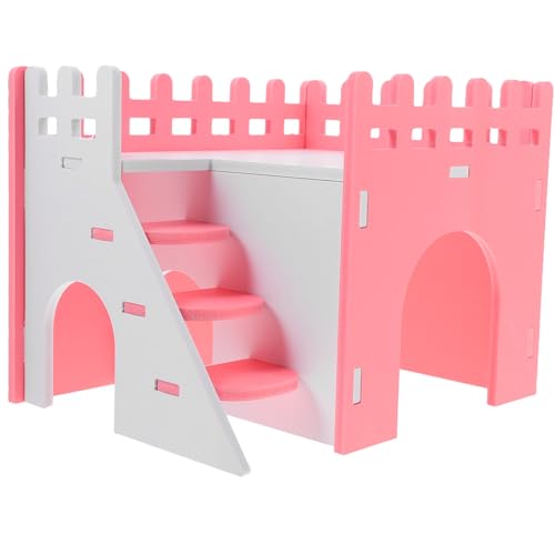BAZEITFLOW Großes Hamsterhaus aus Stabilem PVC Mehrkammeriges Kleintierversteck mit Rampe Beißfestes und Langlebiges Meerschweinchen und Hamsterhaus Multifunktionales Nagetier für Hamster von BAZEITFLOW