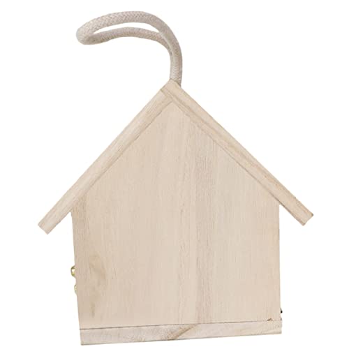 BAZEITFLOW Hängendes Vogelhaus aus Holz für Kleine Vögel Nistkasten und Futterspender für Garten und Balkon für Wellensittiche und Wildvögel Fördert Nestverhalten und BAZEITFLOW Hängendes Vogelhaus aus Holz für Kleine Vögel Nistkasten und Futterspender für Garten und Balkon für Wellensittiche und Wildvögel Fördert Nestverhalten und von BAZEITFLOW