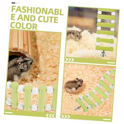 BAZEITFLOW Hamster Holzleiter Kletterbrücke Sicheres Klettern für Hamster Rennmäuse und Kleine Nager Robust und Vielseitig für Käfig Zubehör von BAZEITFLOW