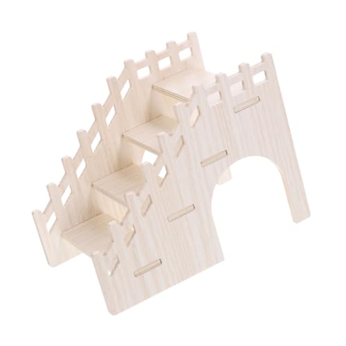 BAZEITFLOW Hamster Holzleiter Kletterspielzeug Mehrzweck Versteck Plattform für Kleine Nager Wie Hamster Meerschweinchen Fitness und Beschäftigung von BAZEITFLOW