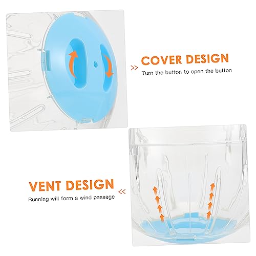 BAZEITFLOW Hamster Laufball Transparent Blau Haustier für Kleintiere Atmungsaktiver Übungsball Bewegung und Aktivität Geeignet für Zwerghamster und Meerschweinchen BAZEITFLOW Hamster Laufball Transparent Blau Haustier für Kleintiere Atmungsaktiver Übungsball Bewegung und Aktivität Geeignet für Zwerghamster und Meerschweinchen von BAZEITFLOW