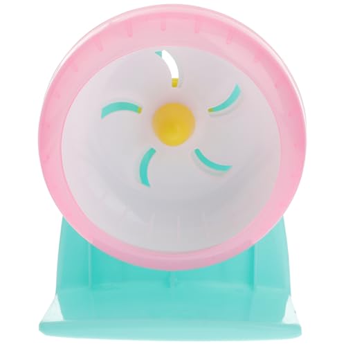 BAZEITFLOW Hamster Laufrad mit Halterung Geräuscharmes Kleintier sportspielzeug Geeignet für Hamster Mäuse und Andere Kleine Haustiere Langlebiges Übungsrad Zufällige Farbe Zufällige Farbe von BAZEITFLOW