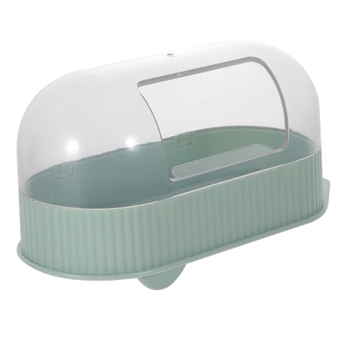 BAZEITFLOW Hamster Sandbad Badewanne für Kleintiere Tragbare Hamster Toilette Grün Robust und Langlebig für Hamsterbad und Reinigung im Käfig von BAZEITFLOW