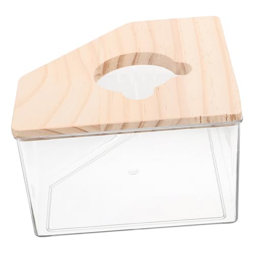 BAZEITFLOW Hamster Sandbad Box mit Deckel Transparentes Sandbad und Toilette für Kleine Haustiere Wie Rennmäuse Stabile Kratzfeste Hamster Duschbox Multifunktional und Langlebig von BAZEITFLOW