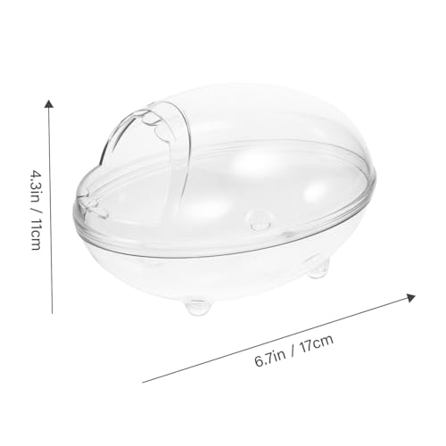 BAZEITFLOW Hamster Toilette Groß Transparent Sandbadbox Kleintier Badewanne Gehege Zubehör für Hamster und Meerschweinchen Praktisch Hygienisch Spielerisch von BAZEITFLOW