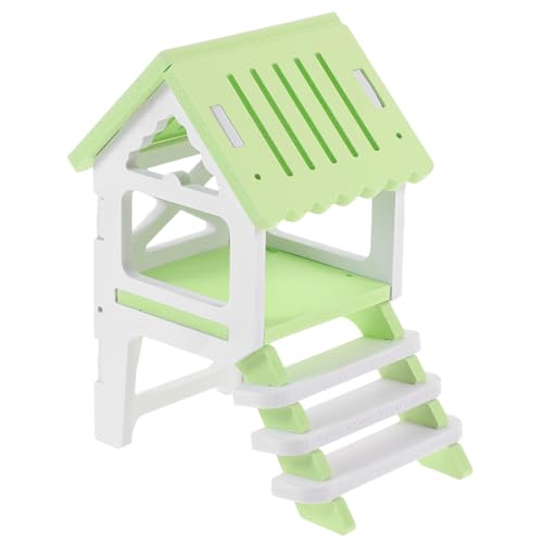 BAZEITFLOW Hamster Versteck aus Robustem PVC Kleines Haustierhaus mit Leiter Warmes Rückzugsort für Hamster und Rennmäuse Vielseitiges Käfigzubehör Niedliche Villa für Kleine Nager von BAZEITFLOW
