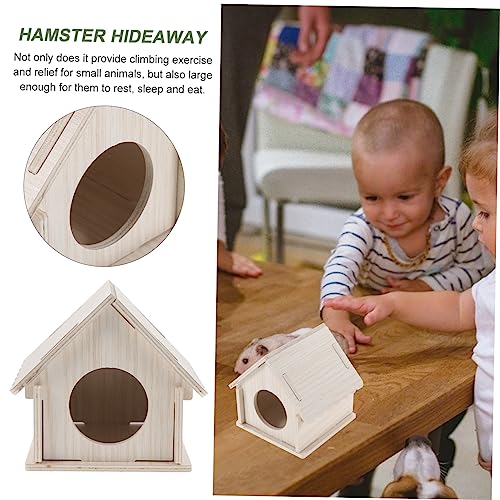 BAZEITFLOW Hamsterhaus aus Holz mit Versteckfunktion Warmes Atmungsaktives Kleintierhaus für Meerschweinchen Chinchillas und Hamster Geeignet als Schlaf und Spielhaus im Natürlichen Stil BAZEITFLOW Hamsterhaus aus Holz mit Versteckfunktion Warmes Atmungsaktives Kleintierhaus für Meerschweinchen Chinchillas und Hamster Geeignet als Schlaf und Spielhaus im Natürlichen Stil von BAZEITFLOW