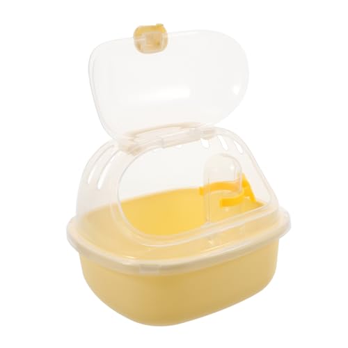 BAZEITFLOW Hamsterkäfig Meerschweinchen Träger Rattenträger Hamsterträgerkäfig Tragbarer Hamster-reisetransporter Tragbarer Hamster-reisekäfig Tragbare Transportbox Für Hamster Yellow Pp von BAZEITFLOW
