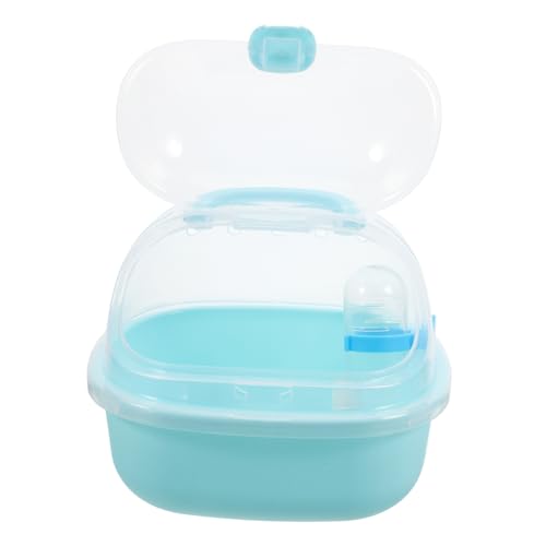 BAZEITFLOW Hamsterkäfig Tragbare Transportbox Für Hamster Mäusekäfig Tragbarer Hamster-reisetransporter Hamsterträgerkäfig Hamster-tragekäfig Tragbarer Hamster-reisekäfig Pp Sky-Blue von BAZEITFLOW