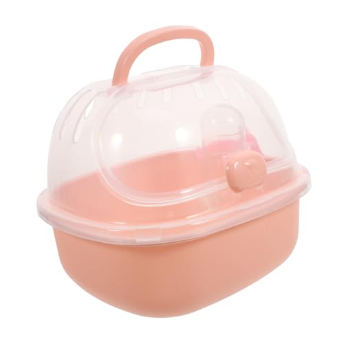 BAZEITFLOW Hamsterkäfig Tragbarer Hamster-reisetransporter Hamster-tragekäfig Tragbarer Hamster-reisekäfig Meerschweinchen Träger Tragbare Transportbox Für Hamster Rattenträger Pp Rosa von BAZEITFLOW