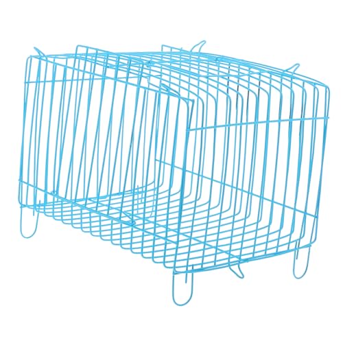BAZEITFLOW Handkäfig fangen tragbarer Papageienkäfig Fallen Reiseträger für Vögel Taube Kleinerer Vogelkäfig Vogeltragekäfig Kleiner Vogelkäfig Käfig für Nymphensittiche Stahldraht Sky-Blue von BAZEITFLOW