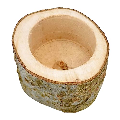 BAZEITFLOW Haushaltshamster Futternapf aus Holz Futter und Wasserschüssel für Meerschweinchen Chinchillas und Nagetiere Essbar Pflegeleicht Design für Artgerechte Tierhaltung von BAZEITFLOW