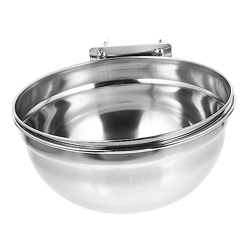 BAZEITFLOW Haustiernapf aus Edelstahl Futterspender Katze Kiste Wasserschale füttern Korb pet Water Bowl Wassernapf für Haustiere Haustierwasserschale Kiste Futternapf Rostfreier Stahl Silver von BAZEITFLOW