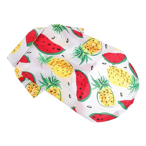 BAZEITFLOW Hawaiian Dog Shirt für Leichte Atmungsaktive Kleidung für Katzen für Geburtstagsfeiern und Fotoshootings Weißer Wassermelonen Druck BAZEITFLOW Hawaiian Dog Shirt für Leichte Atmungsaktive Kleidung für Katzen für Geburtstagsfeiern und Fotoshootings Weißer Wassermelonen Druck von BAZEITFLOW