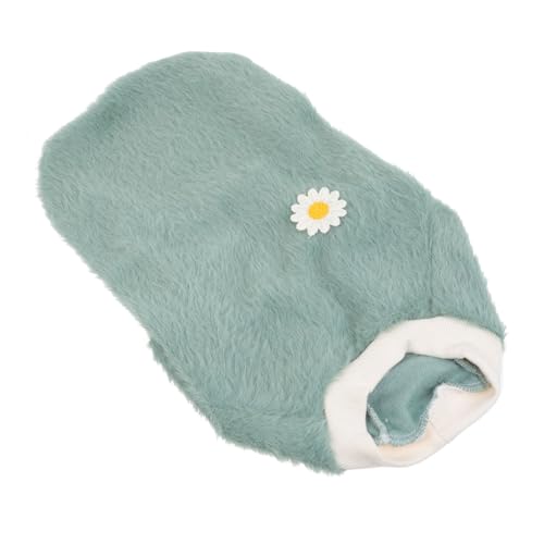 BAZEITFLOW Herbst-Winter-haustierkleidung Vlies Hunde Kalt Mäntel Dackel Mantel Klein Haustier Warme Kleidung Welpen-Outfits Katzenmantel Haustierbekleidung Kleidung Für Tiere Grün Polyester von BAZEITFLOW