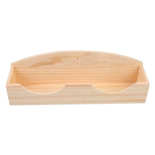 BAZEITFLOW Holz Futterstation für Kaninchen und Kleintiere Futterhalter mit Grasfach Nachhaltiger Futterspender für Hasen Meerschweinchen Chinchillas Hygienisch Langlebig Verschwendungsarm von BAZEITFLOW