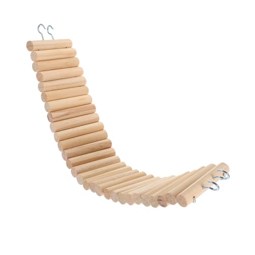 BAZEITFLOW Holz Kletterleiter für Hamster Kleintiere Brücke Biegbar Fördert Bewegung Training und Aktivität für Zwerghamster Meerschweinchen Ratten von BAZEITFLOW