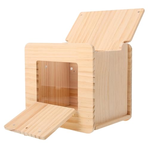 BAZEITFLOW Holz Nistkasten für Wellensittiche und Wetterfester Brutkasten Leicht und Langlebig Einfach zu Reinigen Dekoratives Vogelhaus für Vogelkäfig und Garten BAZEITFLOW Holz Nistkasten für Wellensittiche und Wetterfester Brutkasten Leicht und Langlebig Einfach zu Reinigen Dekoratives Vogelhaus für Vogelkäfig und Garten von BAZEITFLOW