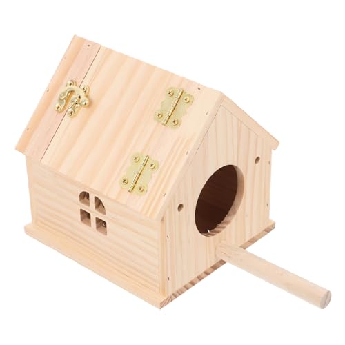 BAZEITFLOW Holz Sittich Nistkasten für Lovebirds Handgefertigte Vogelzuchtbox Vielseitiger Brutkasten für Papageien Stilvolles Vogelhaus für Innen und Außenbereiche Design von BAZEITFLOW