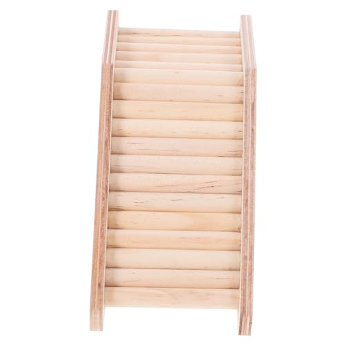 BAZEITFLOW Holzleiter für Meerschweinchen und Hamster Kleine Stabile Kletterleiter aus Robustem Holz Trainiert Kleintiere Platzsparend und Langlebig für Käfige und Nagerfreunde von BAZEITFLOW