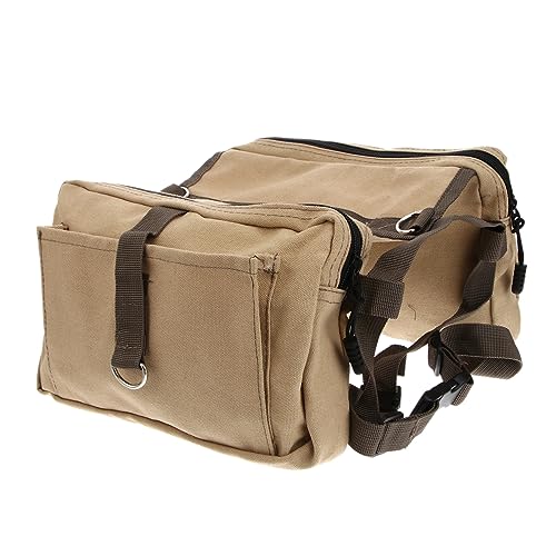 BAZEITFLOW Hound Travel Rucksack für Hunde Khaki Multifunktionale Tragetasche für Mittelgroße und Große Hunde für Wandern Camping und Alltag Zwei Hauptfächer mit Reißverschluss und von BAZEITFLOW