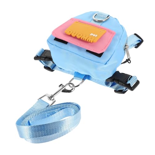 BAZEITFLOW Hunde Rucksack mit Verstellbaren Trägern Tragbarer Pet Backpack für Ausflüge und Training für Mit Snacks und Spielzeugfach Blau S von BAZEITFLOW