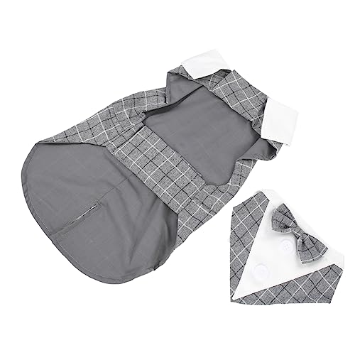 BAZEITFLOW Hundekleid Formeller Smoking Für Hunde Kleidung Klein Dekorativer Hundeanzug Formeller Smoking Für Welpen Haustier Formeller Verschleiß Groß Mittel Polyester Grey BAZEITFLOW Hundekleid Formeller Smoking Für Hunde Kleidung Klein Dekorativer Hundeanzug Formeller Smoking Für Welpen Haustier Formeller Verschleiß Groß Mittel Polyester Grey von BAZEITFLOW