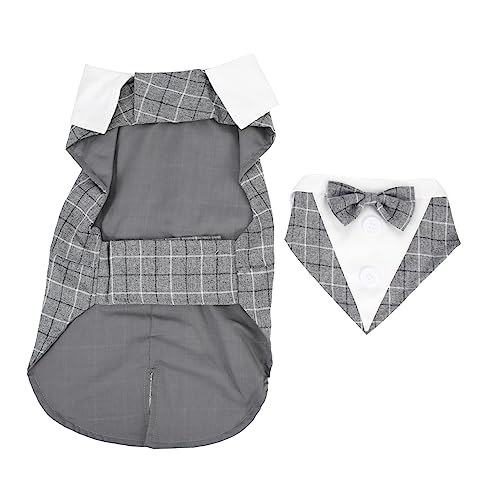 BAZEITFLOW Hundekleid Tragen Hochzeit Welpe Smoking Anzug Party Haustier-Outfits Für Hunde Formeller Smoking Für Welpen Haustier Formeller Verschleiß Klein Lang Polyester Grey BAZEITFLOW Hundekleid Tragen Hochzeit Welpe Smoking Anzug Party Haustier-Outfits Für Hunde Formeller Smoking Für Welpen Haustier Formeller Verschleiß Klein Lang Polyester Grey von BAZEITFLOW