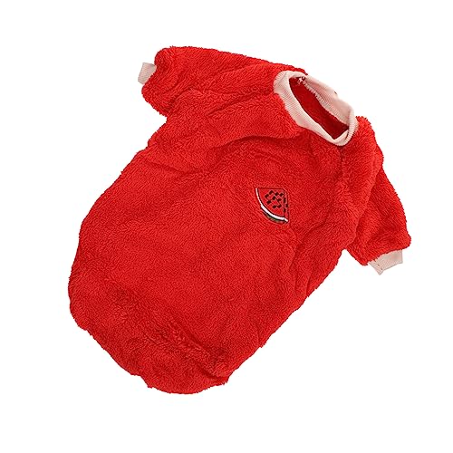 BAZEITFLOW Hundemantel Obstmotiv Winterkleidung für Kleine Hunde für Partys und Geeignet für Chihuahua Pomeranian und XXL Rot BAZEITFLOW Hundemantel Obstmotiv Winterkleidung für Kleine Hunde für Partys und Geeignet für Chihuahua Pomeranian und XXL Rot von BAZEITFLOW