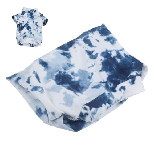 BAZEITFLOW Hundeshirt für Katzen und Hunde Waschbares Sweatshirt im Trendigen Tie Dye Design Himmelblau S für Alltag Partys und Fotoshootings von BAZEITFLOW