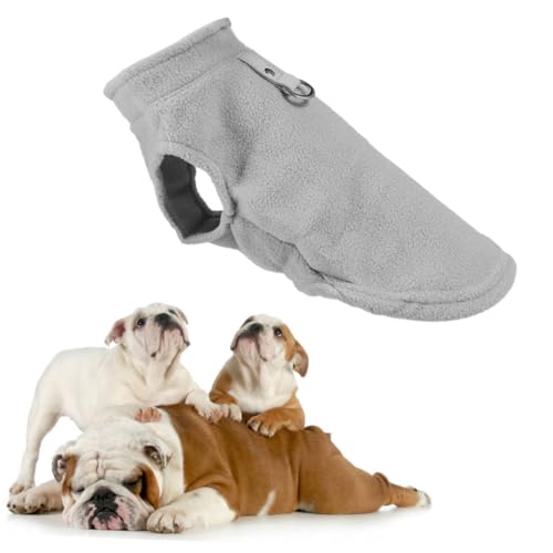 BAZEITFLOW Hundeweste Winter Warm Fleecejacke für Kleine und Große Hunde Gepolstert S für Kalte mit Metallring für Leine Atmungsaktiv und Bequem von BAZEITFLOW