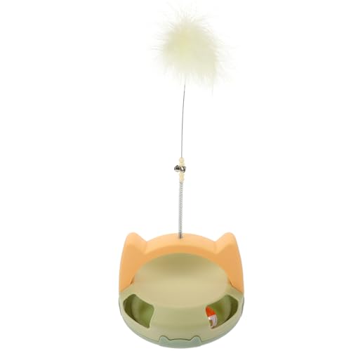 BAZEITFLOW Interaktives Katzenspielzeug Turntable mit Federstab für Katzen Fördert Bewegung und Spielspaß für Drinnen Verbessert das Verhalten Schützt Finger BAZEITFLOW Interaktives Katzenspielzeug Turntable mit Federstab für Katzen Fördert Bewegung und Spielspaß für Drinnen Verbessert das Verhalten Schützt Finger von BAZEITFLOW